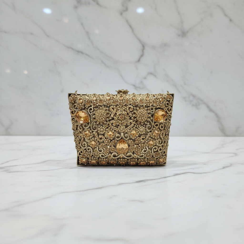Manjoos Turkish Clutch B(Gold)
