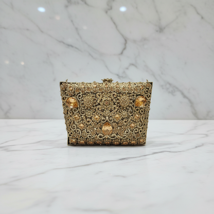 Manjoos Turkish Clutch B(Gold)