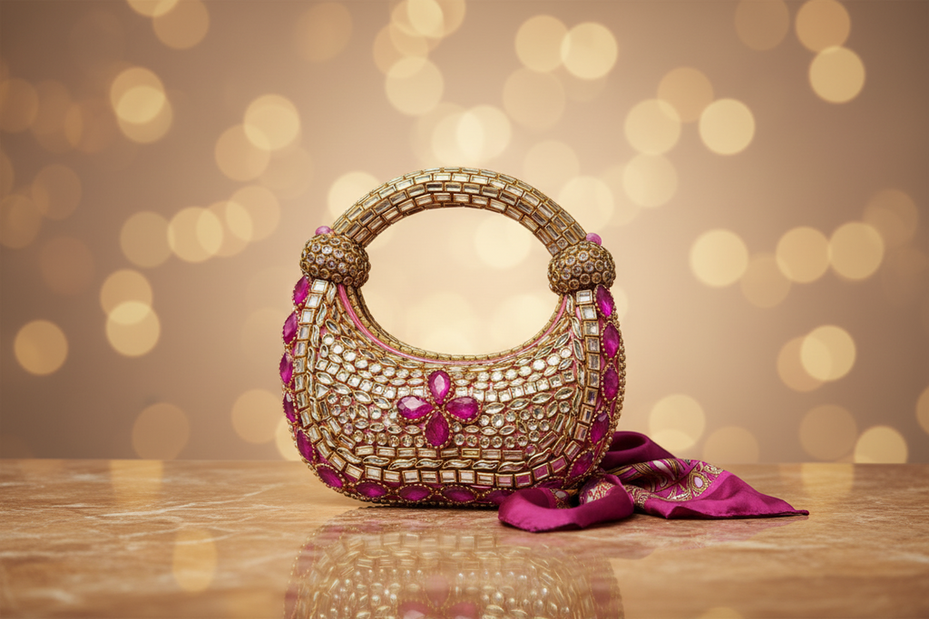 Kundan Gulabo Clutch