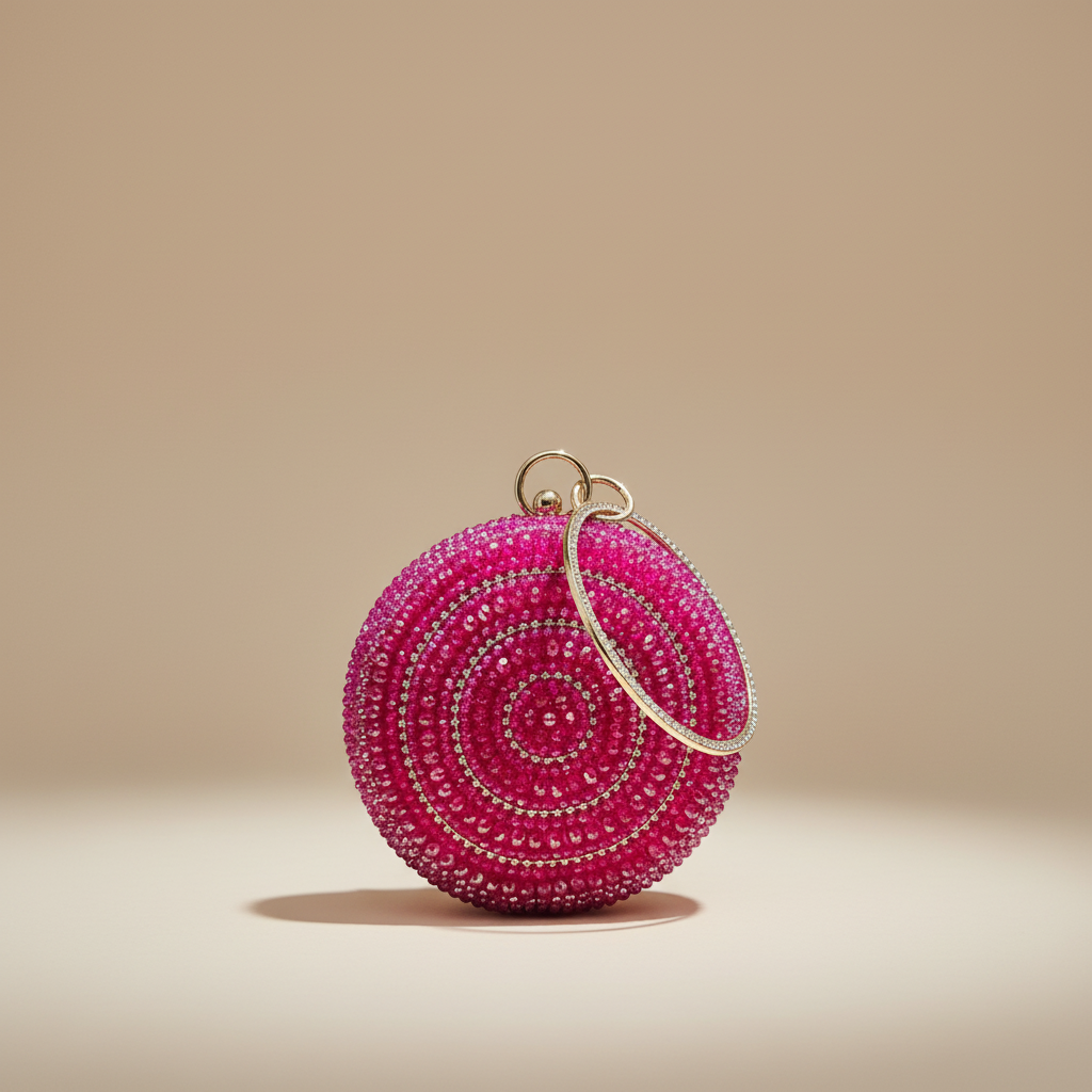 Suchy Moti Clutch (Fuschia)