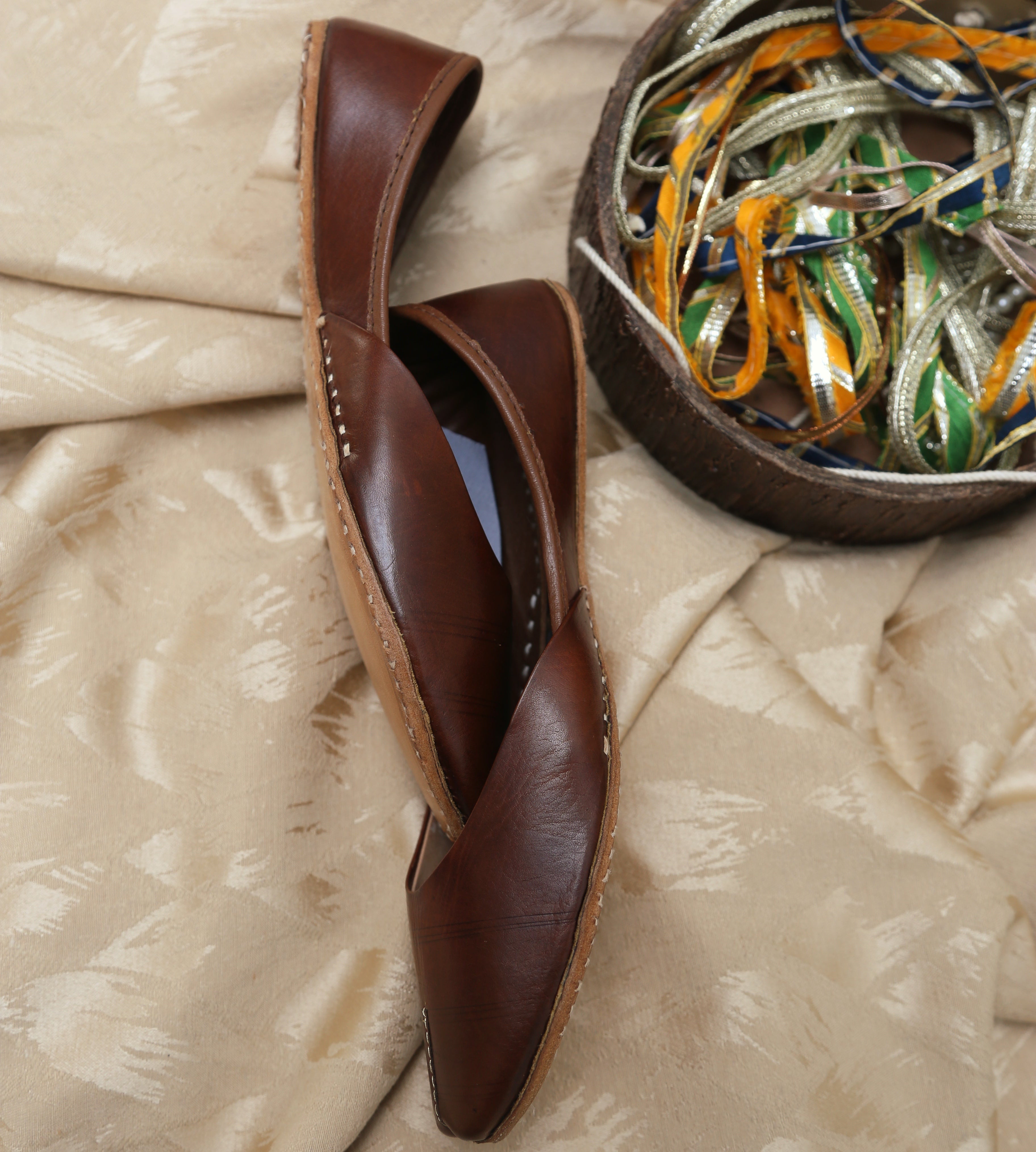 Choco brown Leather khussa