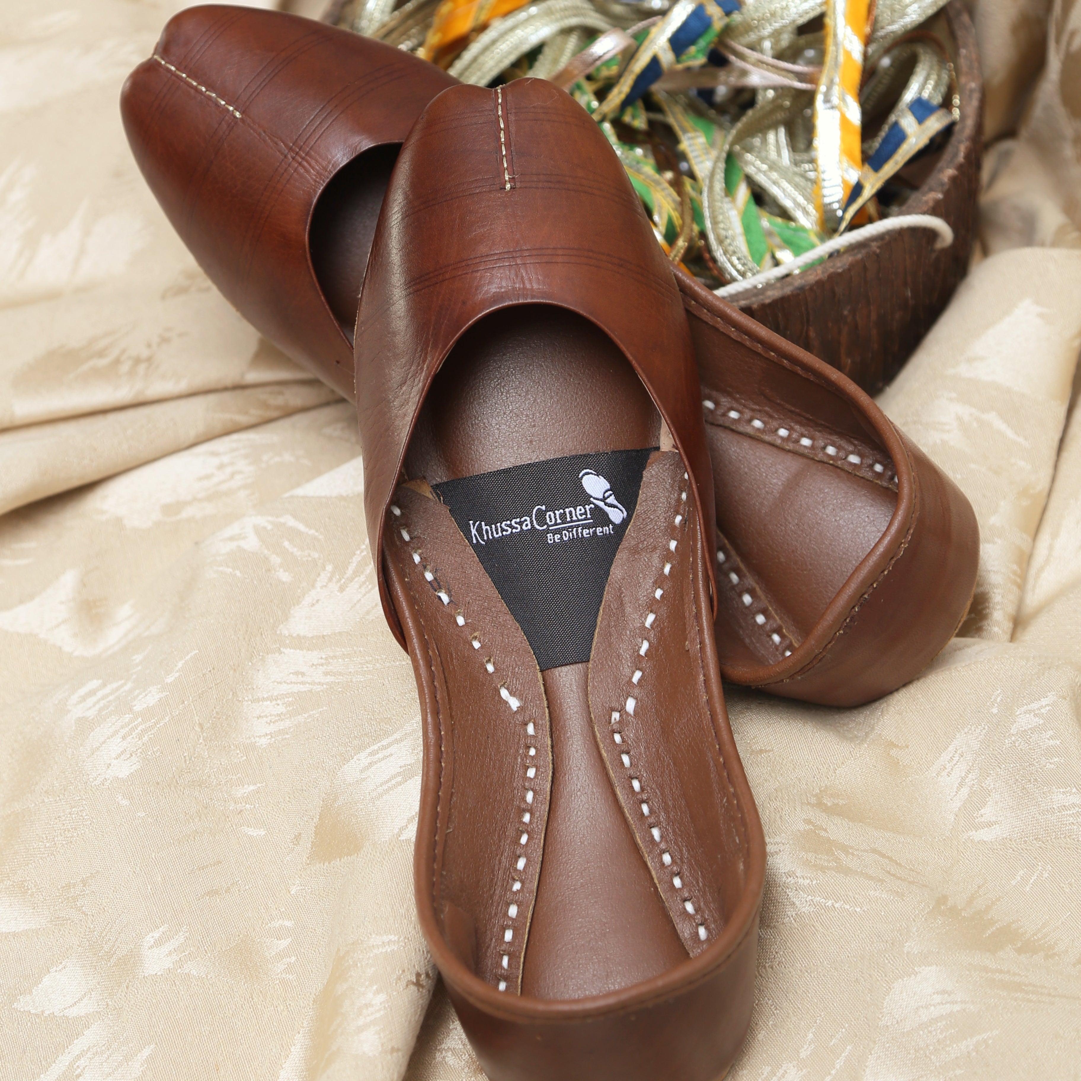 Choco brown Leather khussa