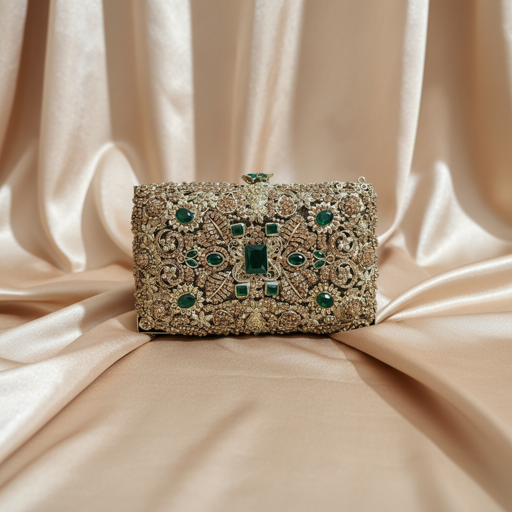 Manjoos Turkish Clutch A(Emerald)