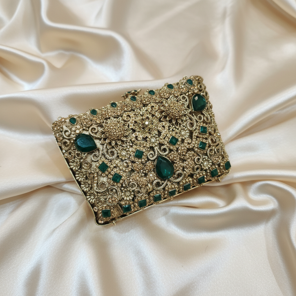 Manjoos Turkish Clutch B(Emerald)