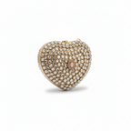 Crystal Heart Clutch (Ivory Gold)