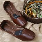 Choco brown Leather khussa