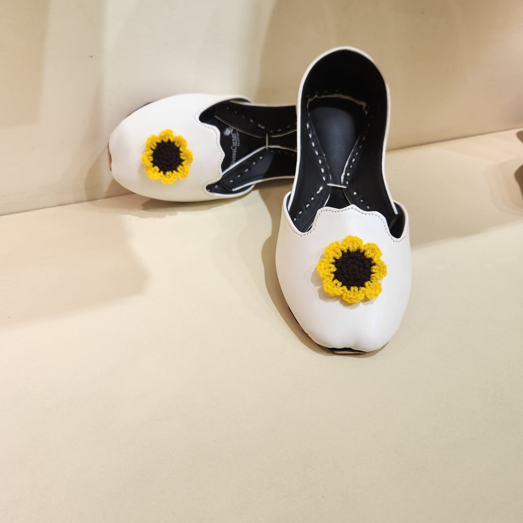 Sunflower Crochet Khussa & Potli Combo