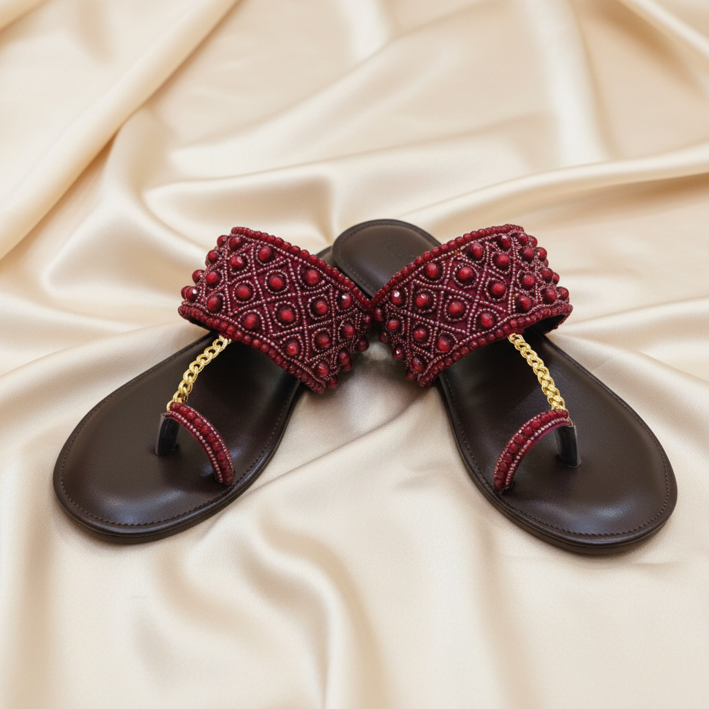 Red Ruby Pearl Kolahpuri