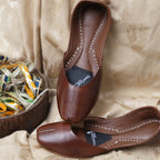 Choco brown Leather khussa