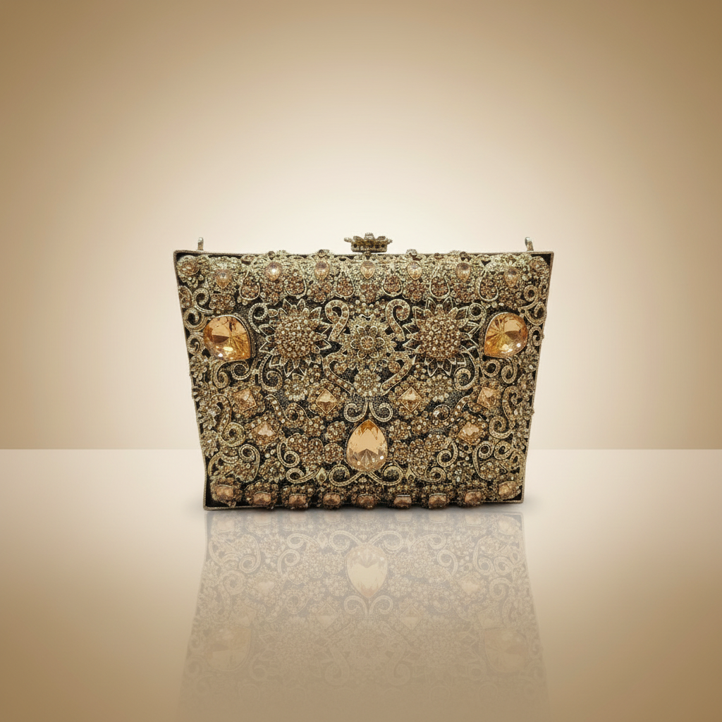 Manjoos Turkish Clutch B(Gold)