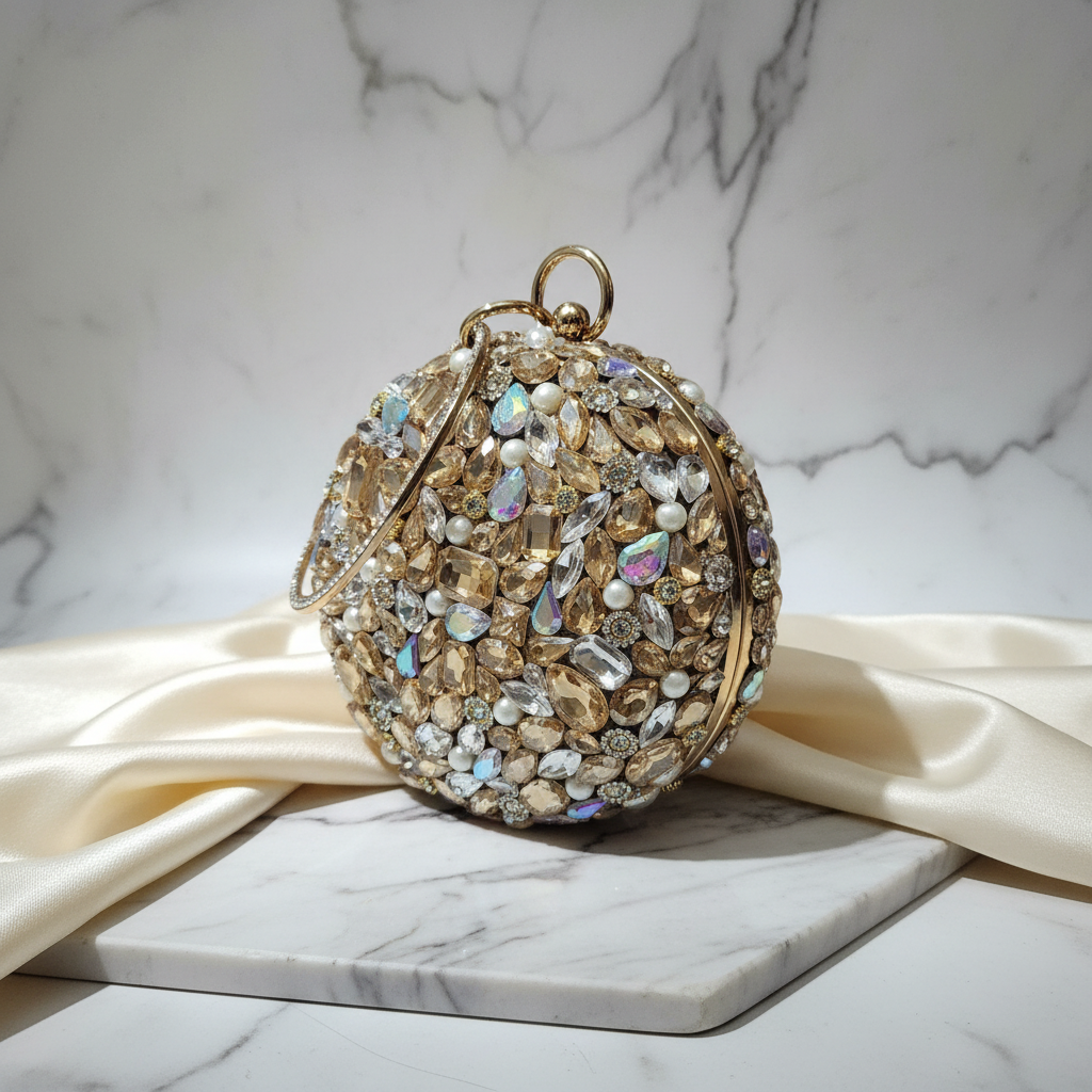 Party Clutch (Ivory Gold)