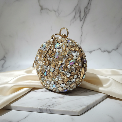 Party Clutch (Ivory Gold)