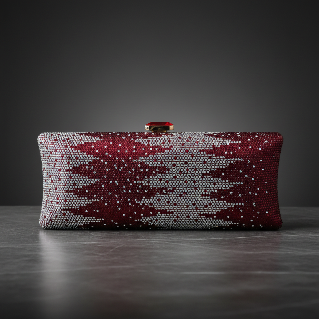 Crystallo Clutch (Maroon)