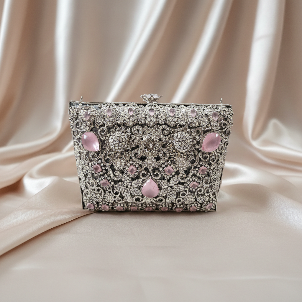 Manjoos Turkish Clutch S(Pink) – Khussa Corner