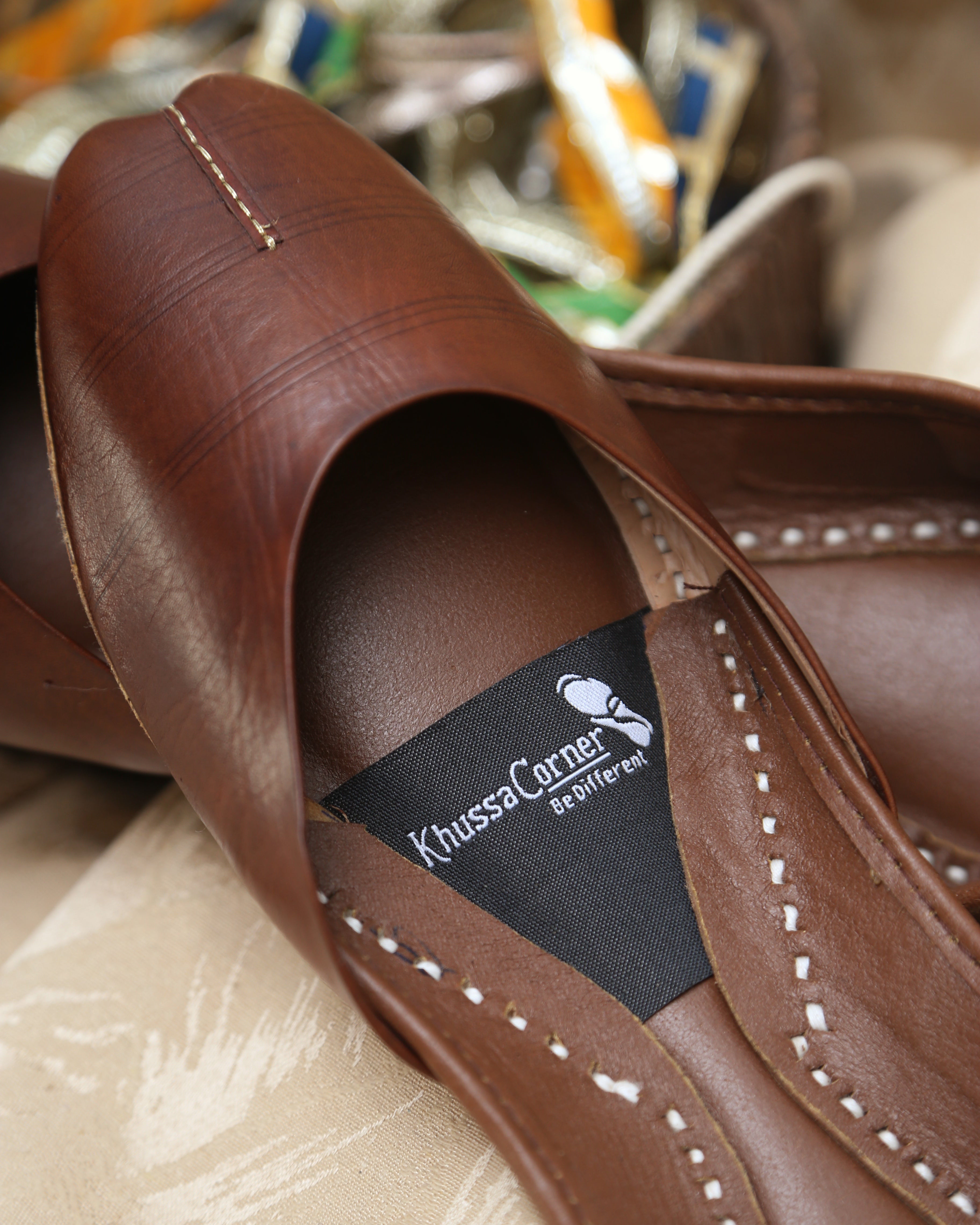 Choco brown Leather khussa