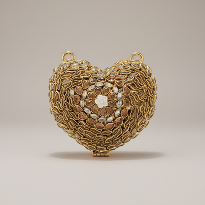 Kundan Heart Clutch (C)