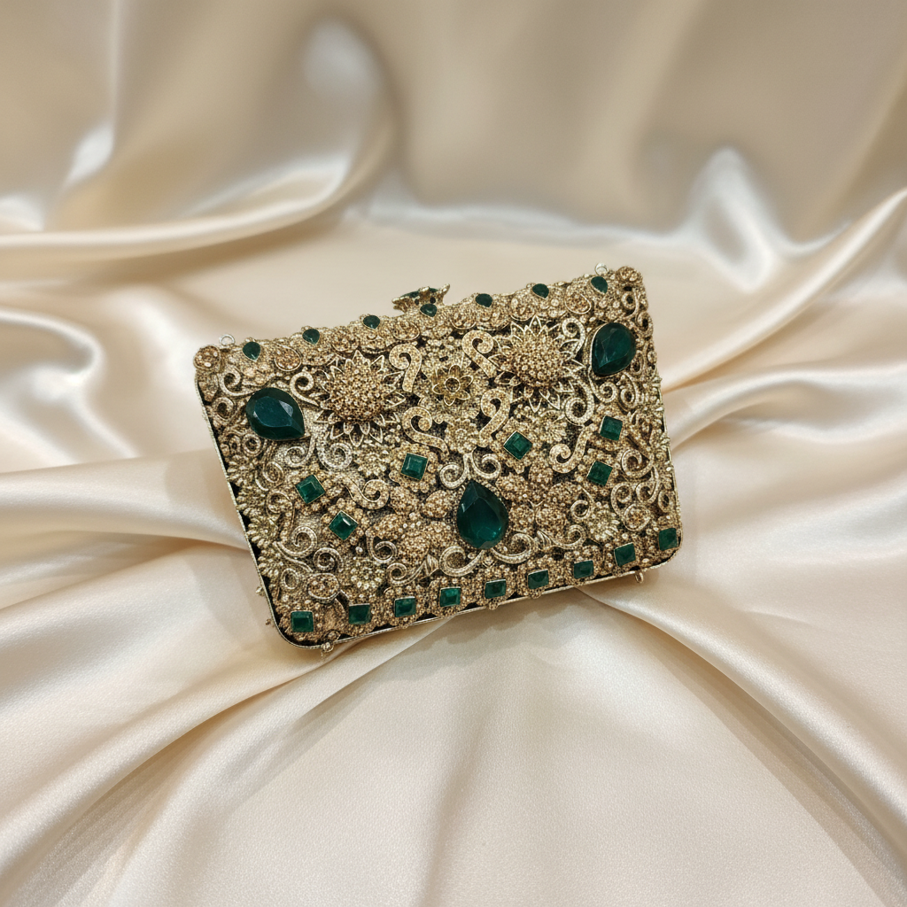 Manjoos Turkish Clutch B(Emerald)