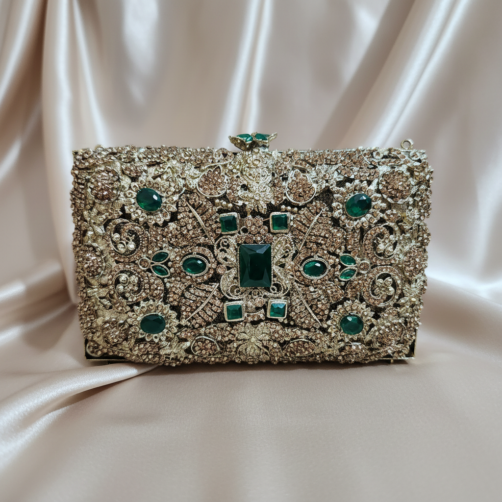 Manjoos Turkish Clutch A(Emerald)