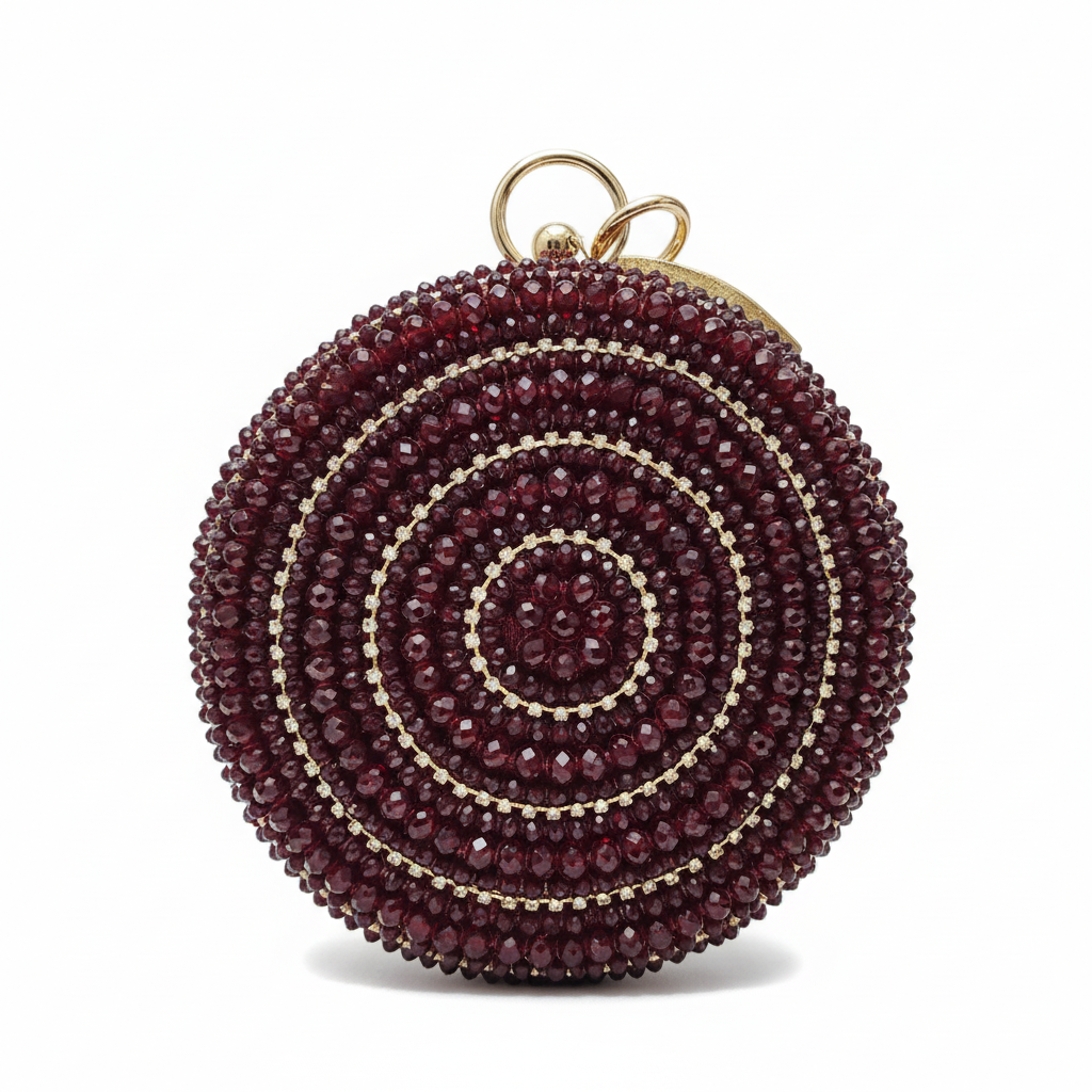Suchy Moti Clutch (Maroon)
