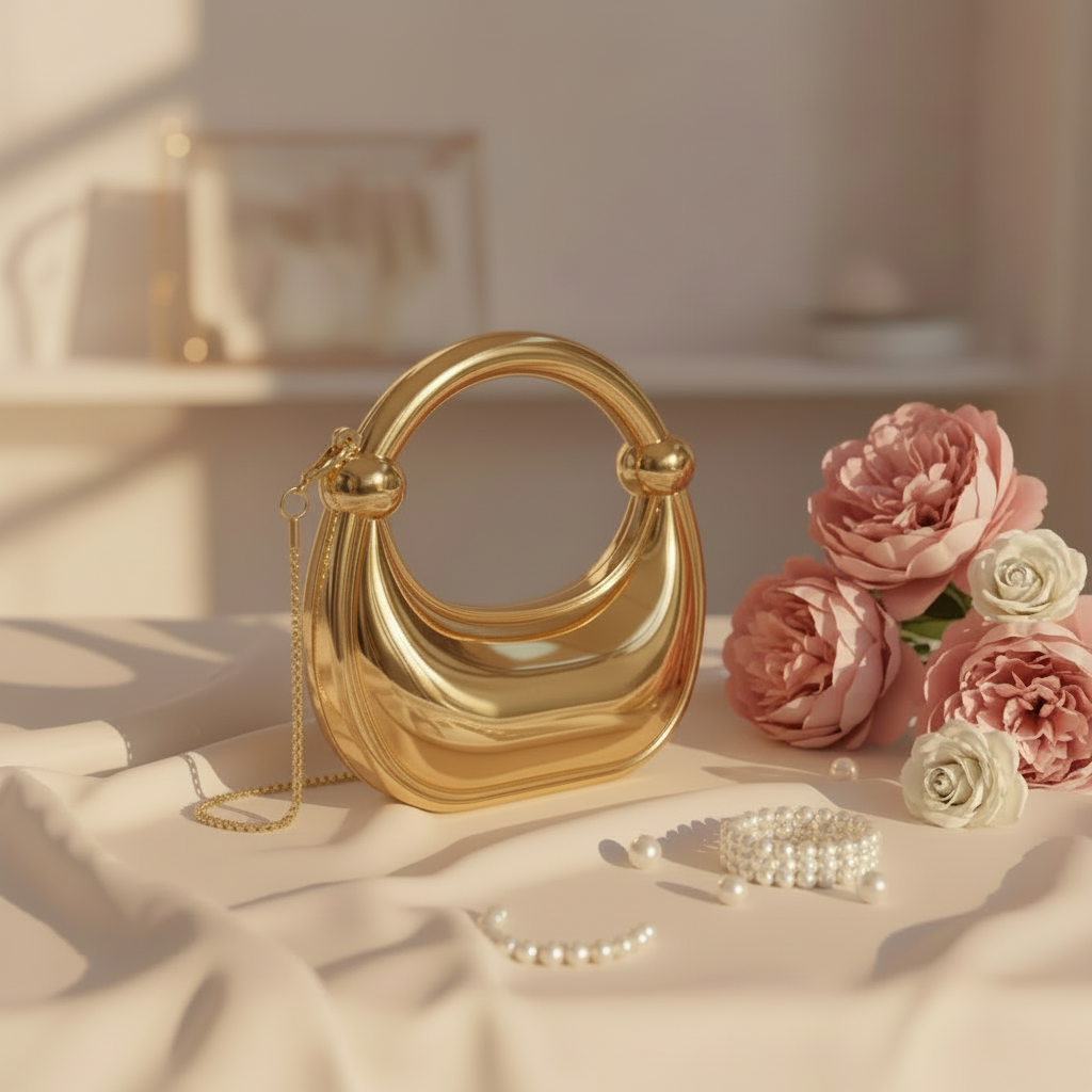 Dazzling Moon Mini Clutch(Gold)