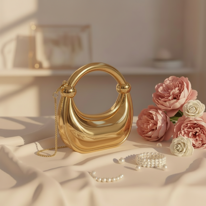 Dazzling Moon Mini Clutch(Gold)