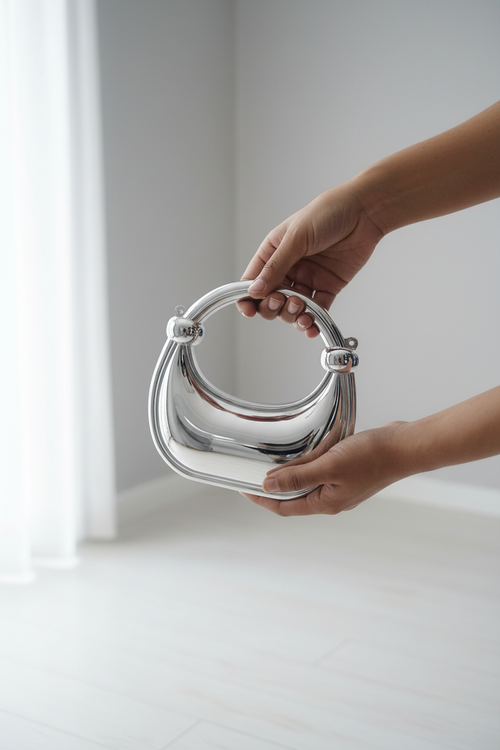 Dazzling Moon Mini Clutch(Silver)