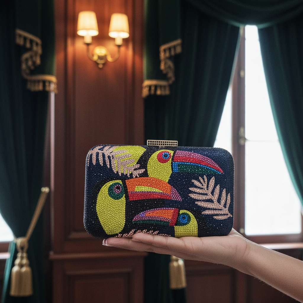 Swanella Clutch (Navy)