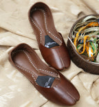 Choco brown Leather khussa