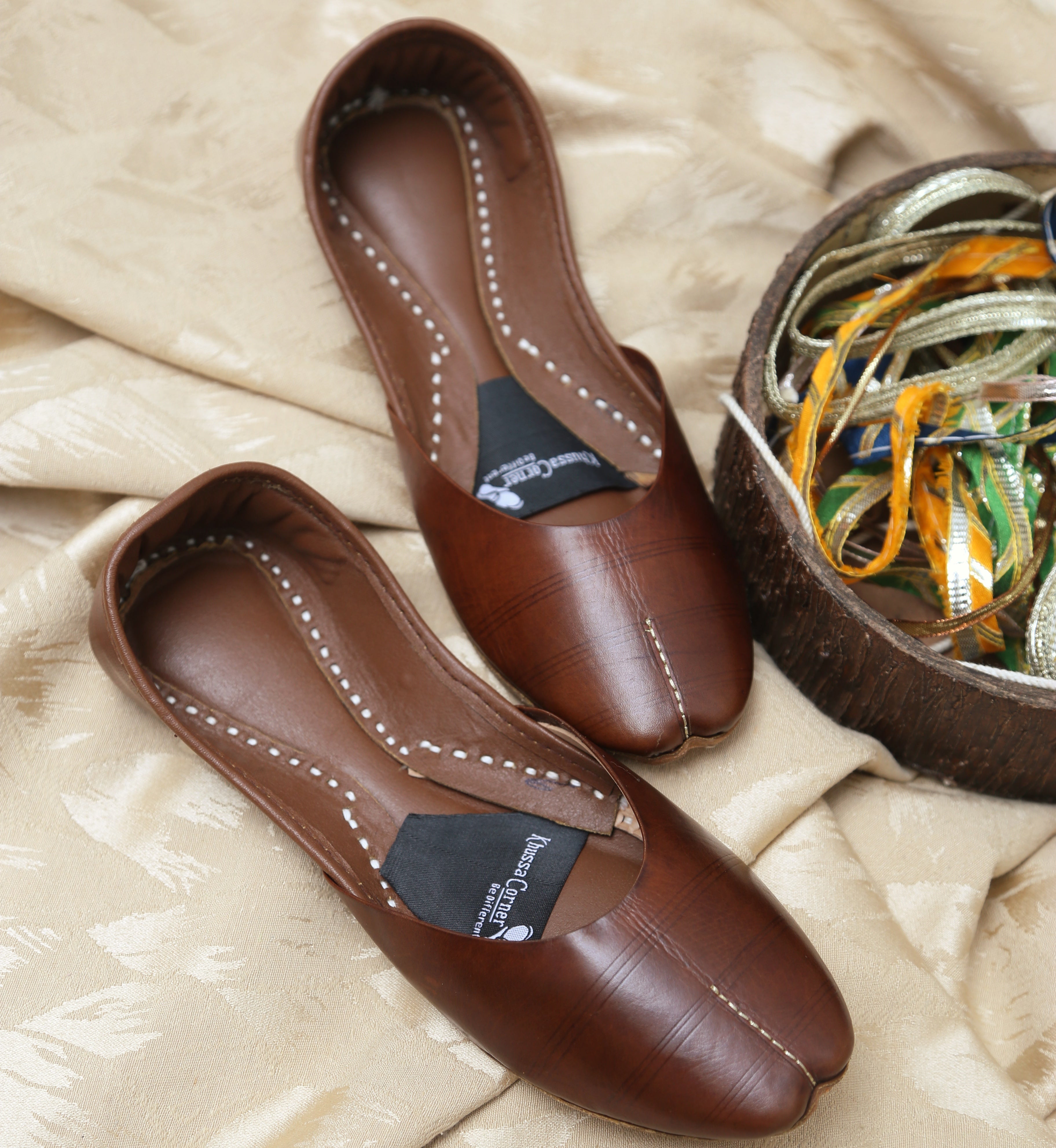 Choco brown Leather khussa