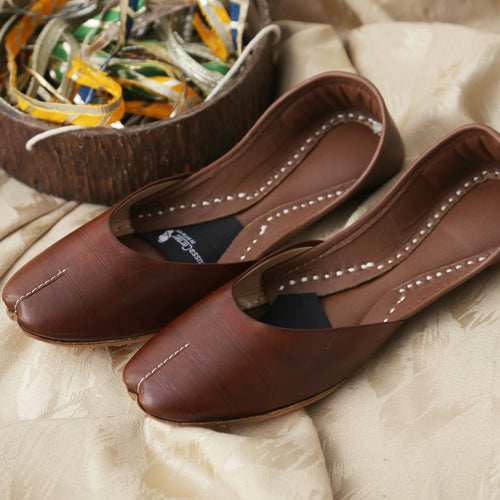 Choco brown Leather khussa