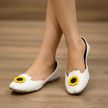 Sunflower Crochet Khussa & Potli Combo