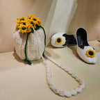 Sunflower Crochet Khussa & Potli Combo