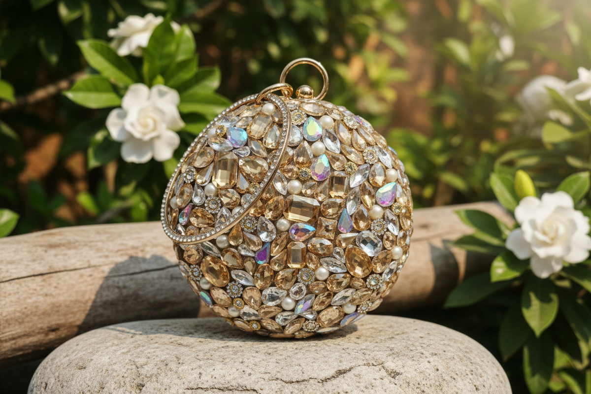 Party Clutch (Ivory Gold)