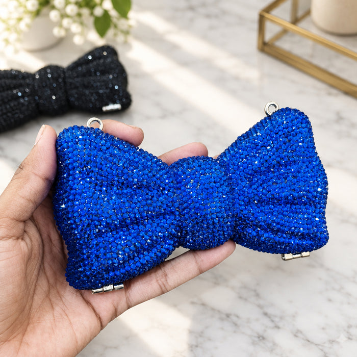 Bowelle Crystal Clutch- Light Blue
