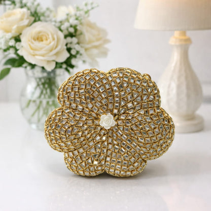 Kundan Flower Clutch (B)