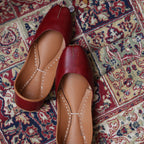 Maroon simple leather