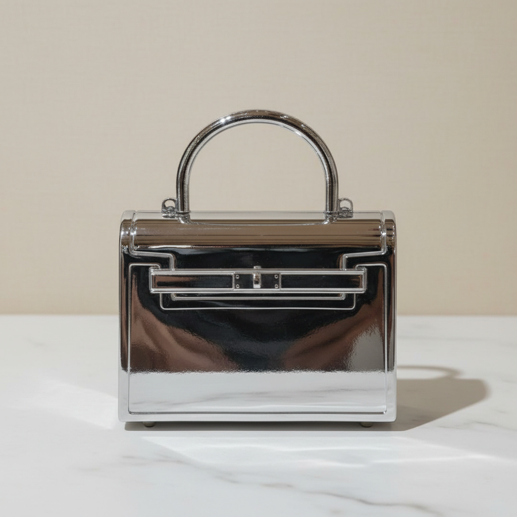 BoxLock Mini Clutch (Silver)