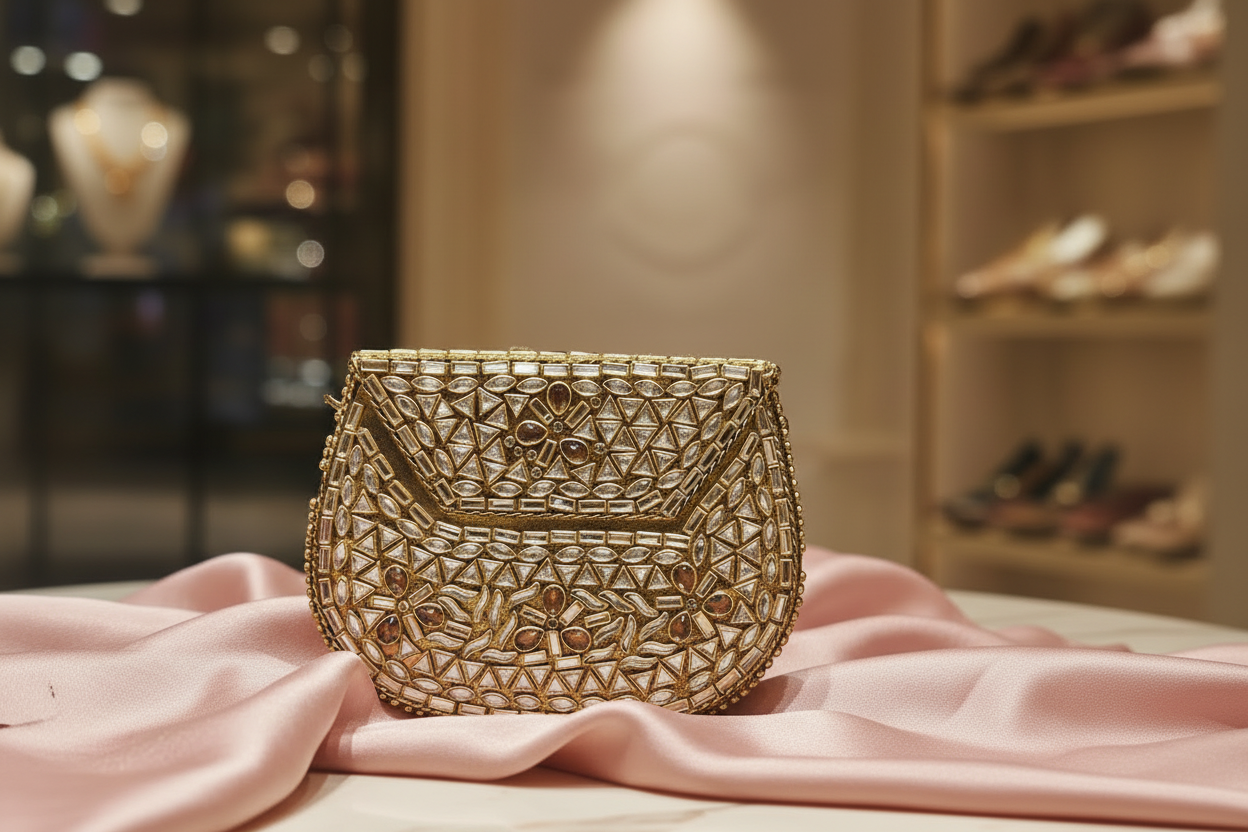 Luxury Kundan Clutch