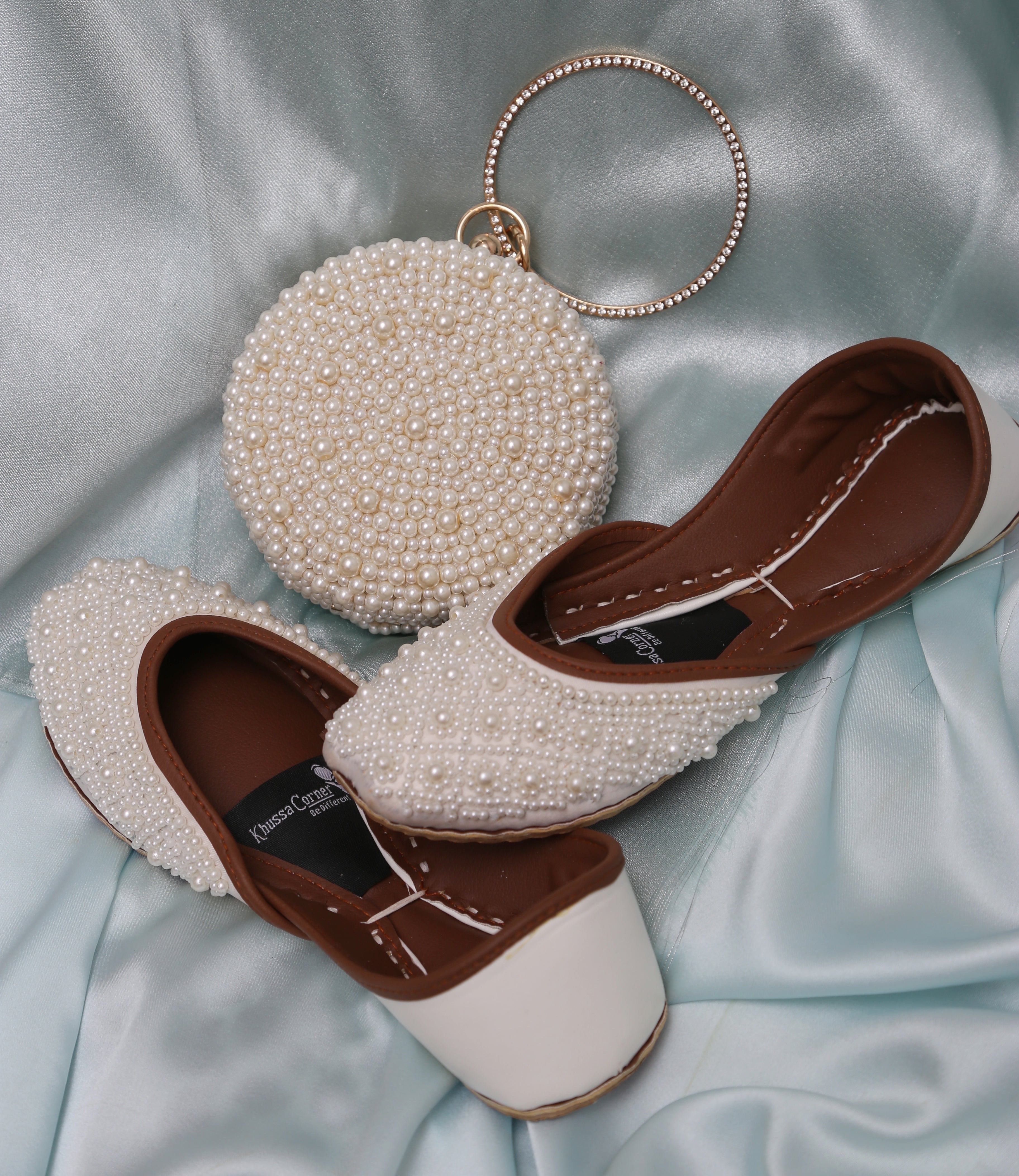 White Pearl RingClutch Set