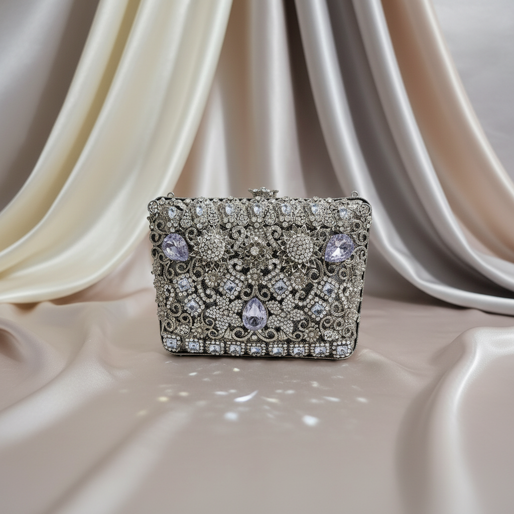 Manjoos Turkish Clutch (Silver)