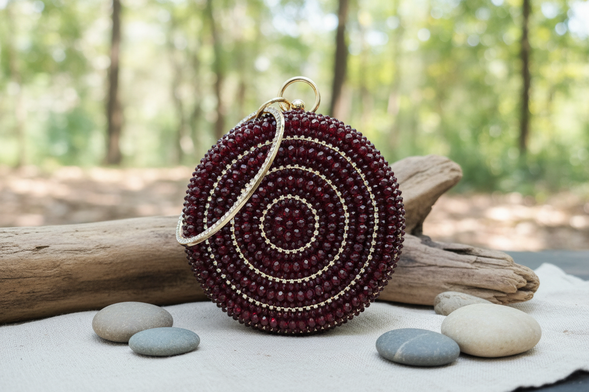 Suchy Moti Clutch (Maroon)