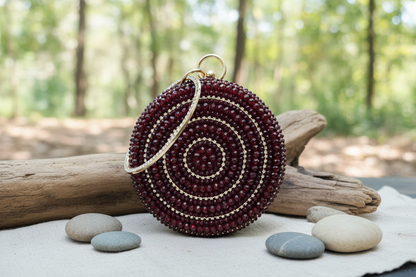 Suchy Moti Clutch (Maroon)