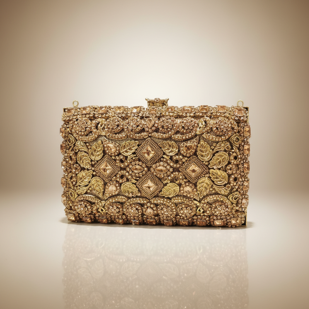 Manjoos Turkish Clutch A(Gold)