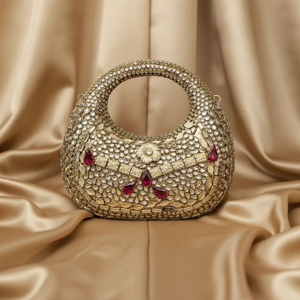Luxury Kundan Clutch
