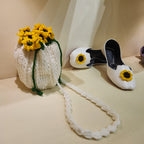 Sunflower Crochet Khussa & Potli Combo