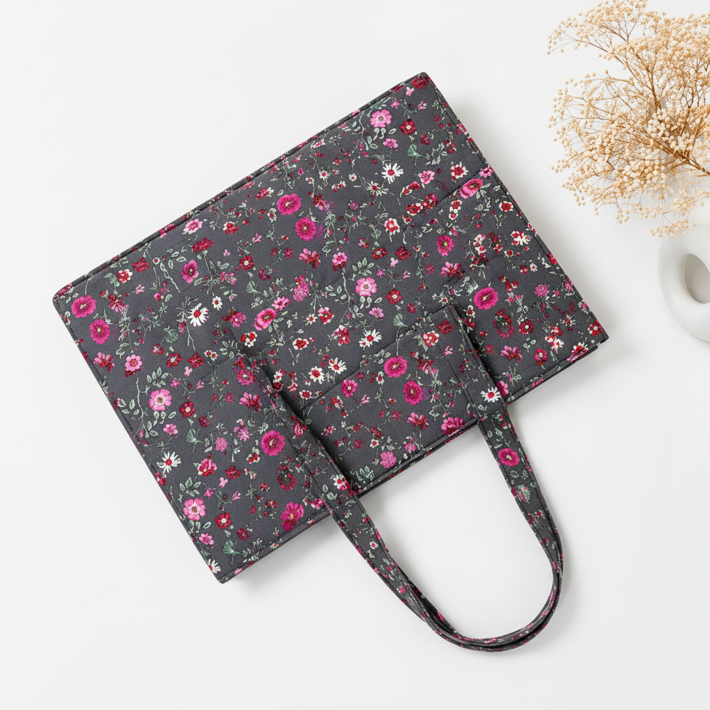 Noir Bloom Tote Bag