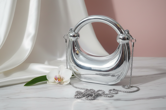 Dazzling Moon Mini Clutch(Silver)