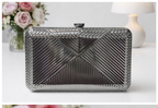 Metal Grace Clutch (Charcoal)