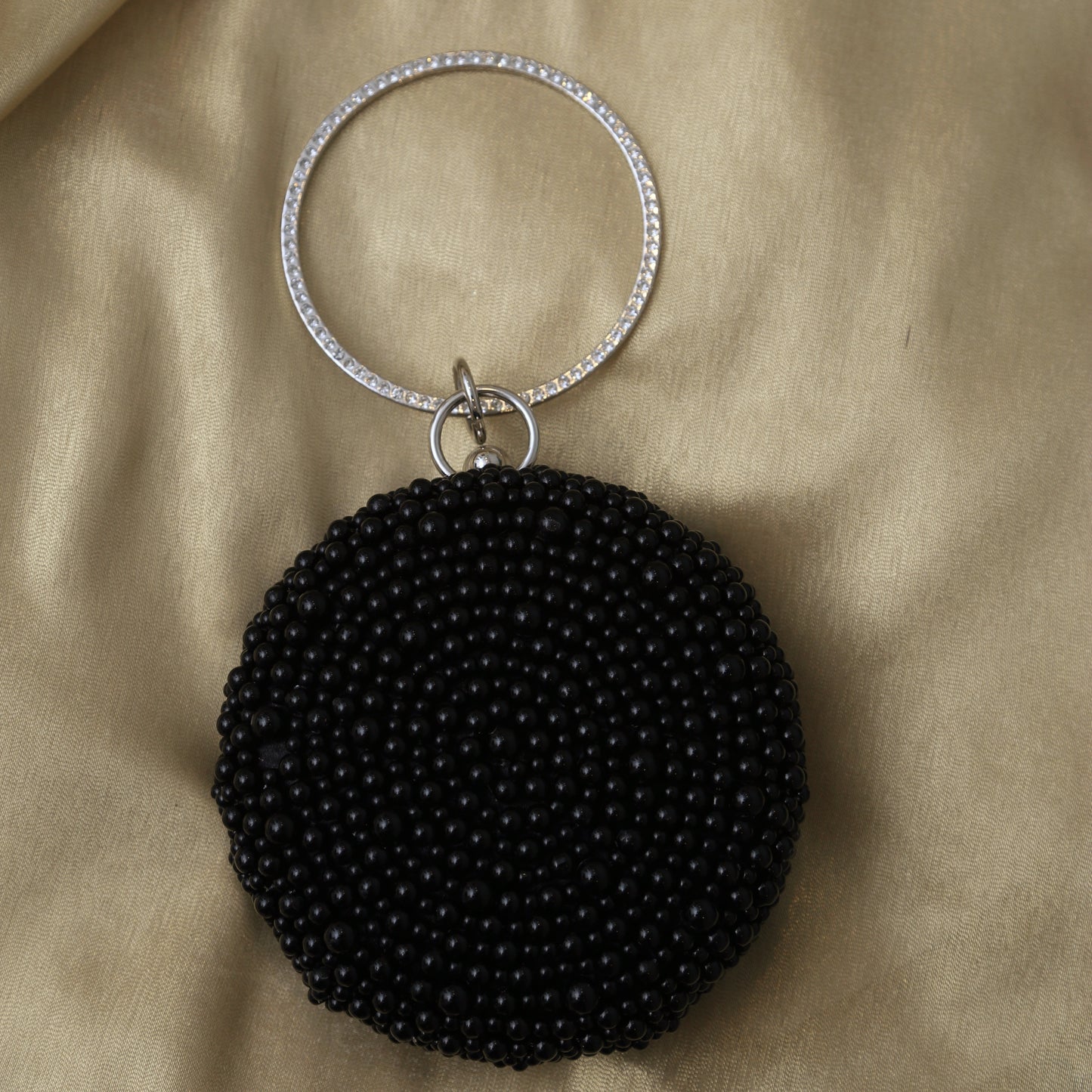 Pearl Ring Clutch (Black)