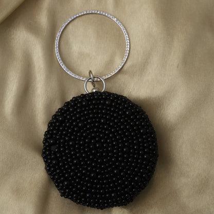 Pearl Ring Clutch (Black)